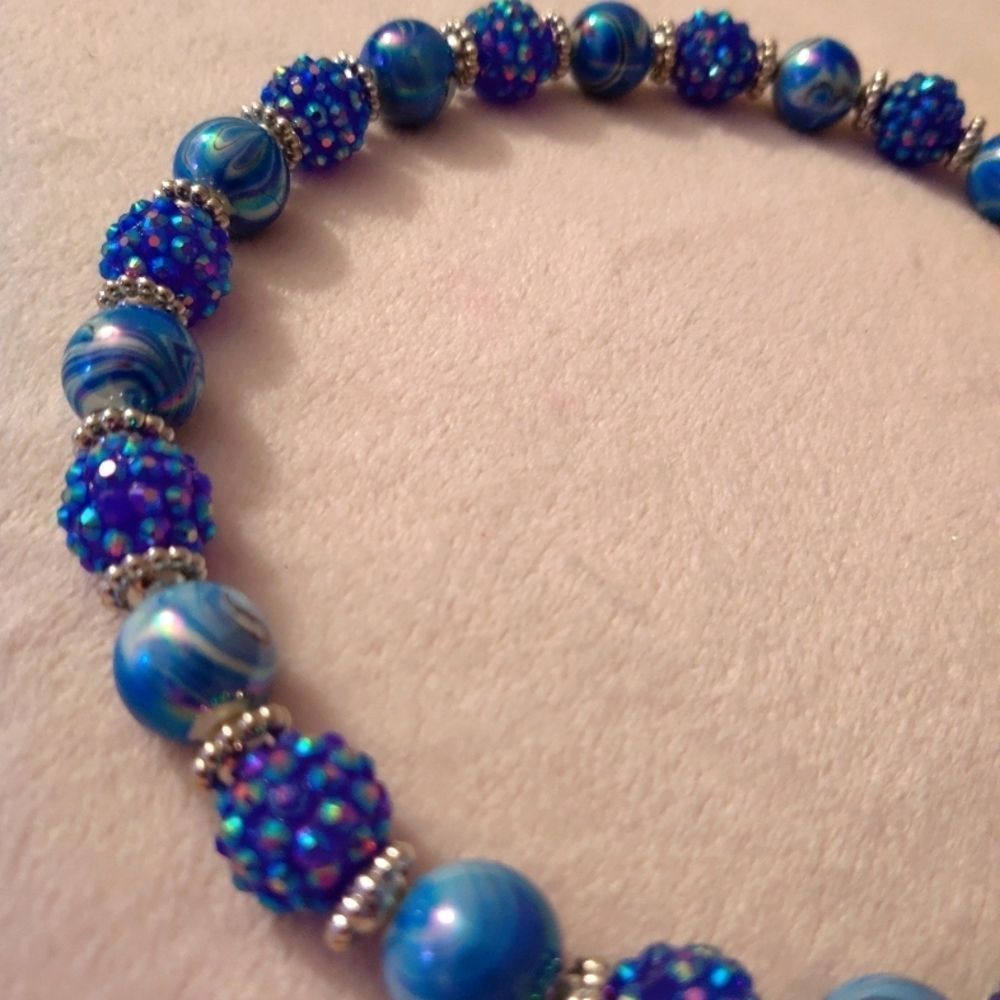 Rin's Unique Boutique - Handmade - Blue - Choker Necklace